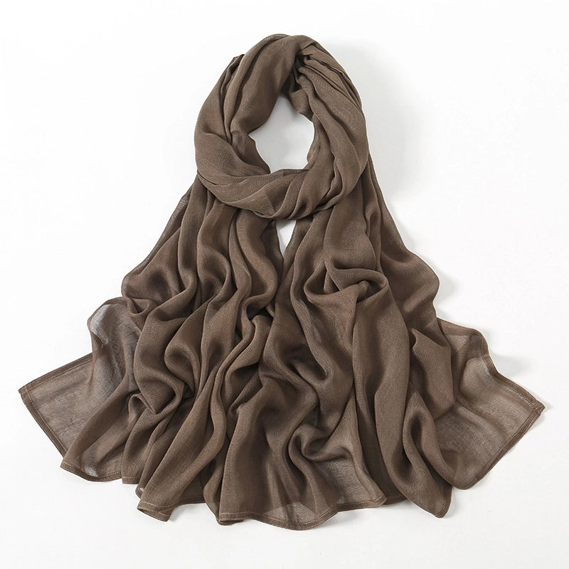 Women's Elegant Minimalist Solid Color Rayon Kerchief