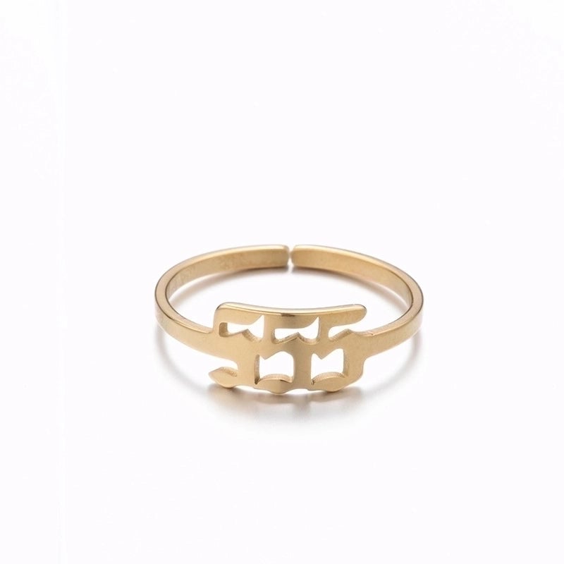 Fashion Number 201 Stainless Steel No Inlaid 18K Gold Plated Plating Open Ring