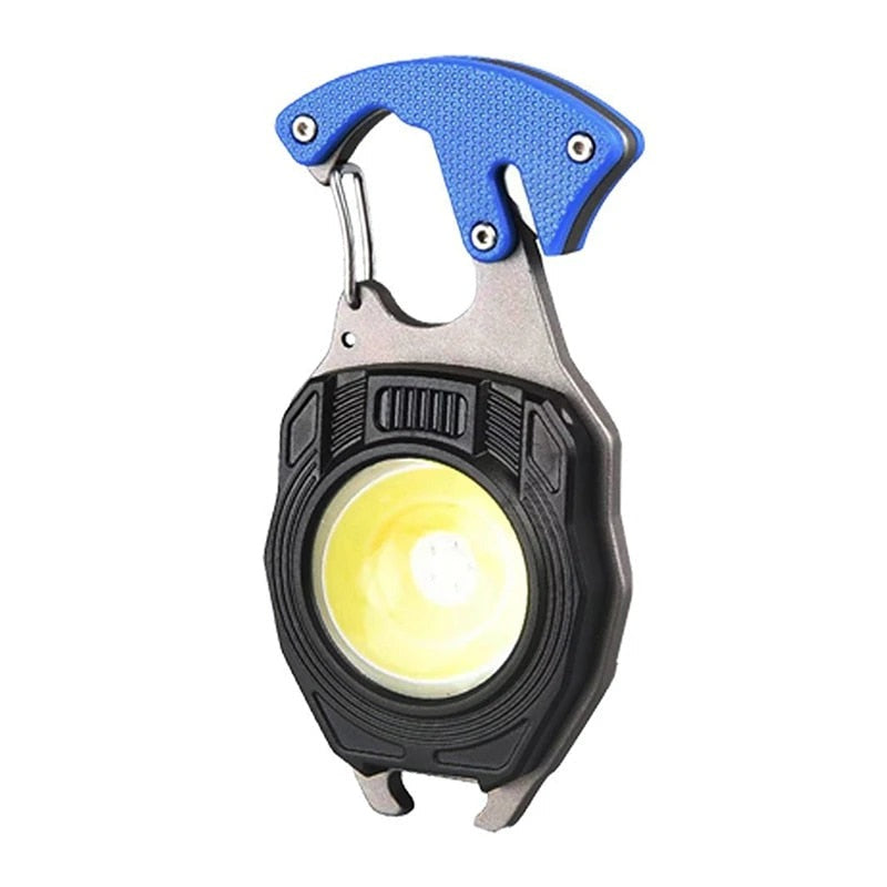 Multifunctional keychain flashlight