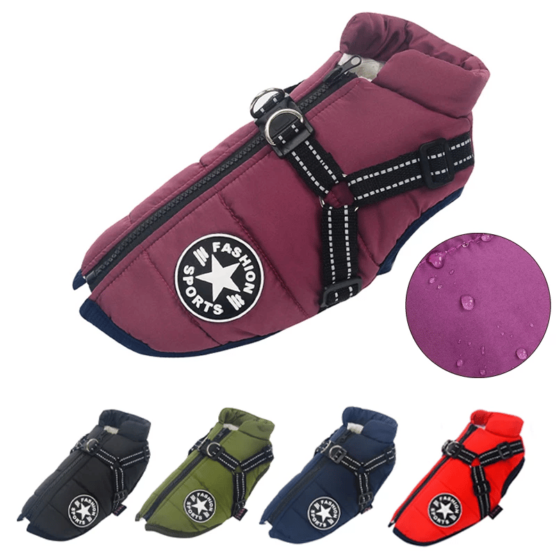 ?Christmas sale-49% Off?Winter Warm Pet Dog Waterproof Jacket With Harness