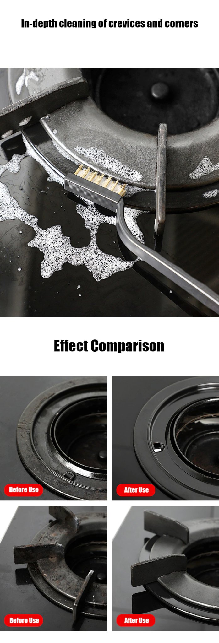 Pack of 3 Mini Wire Brush Set (Brass. Nylon. Stainless Steel Bristles)