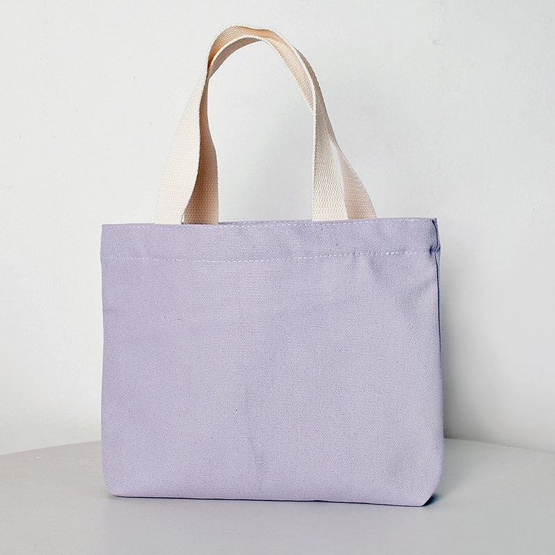 Women's Vacation Solid Color Canvas Shopping Bags