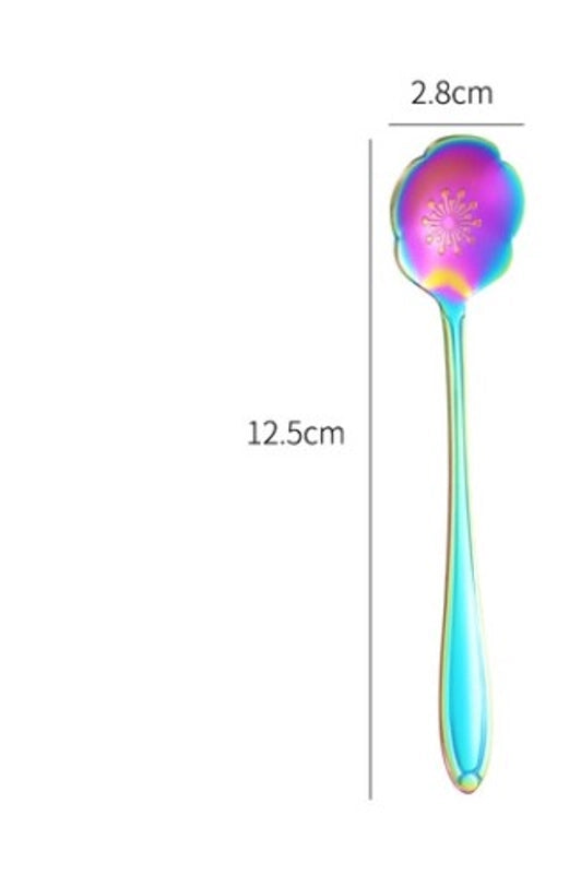 Casual Flower Stainless Steel Spoon