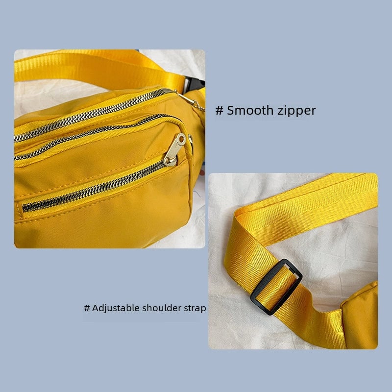 Women's  Crossbody Bag Outdoor Running Fit Sports Waist Bag Student's Fashionable Casual Nylon Waist Bag