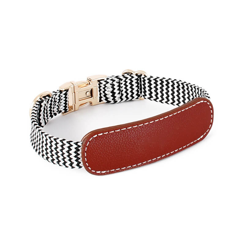 Vogue Zebra Print Neck Guard Dog Collar Dog Walking Set