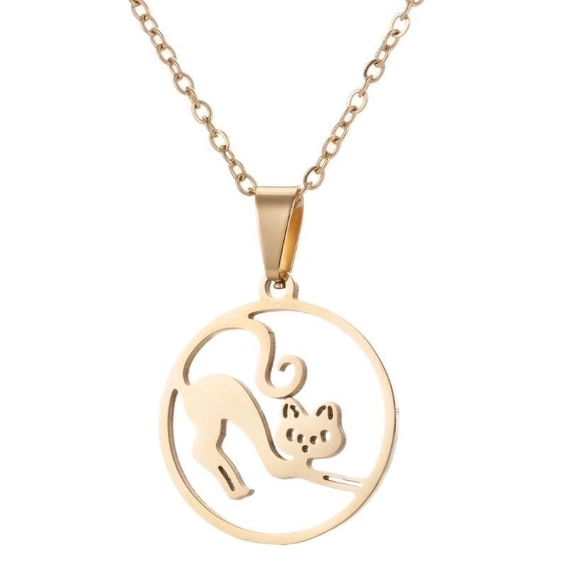 Minimalist Animal 201 Stainless Steel 18K Gold Plated Plating Stainless Steel Necklaces