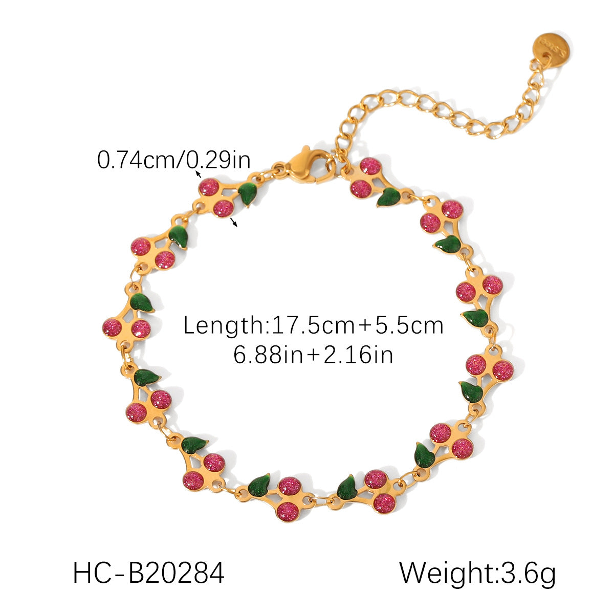 Phoenix Tide Stainless Steel Oil Drop Cherry Necklace Female Niche Design Versatile Clavicle Chain Titanium Steel Fruit Necklace