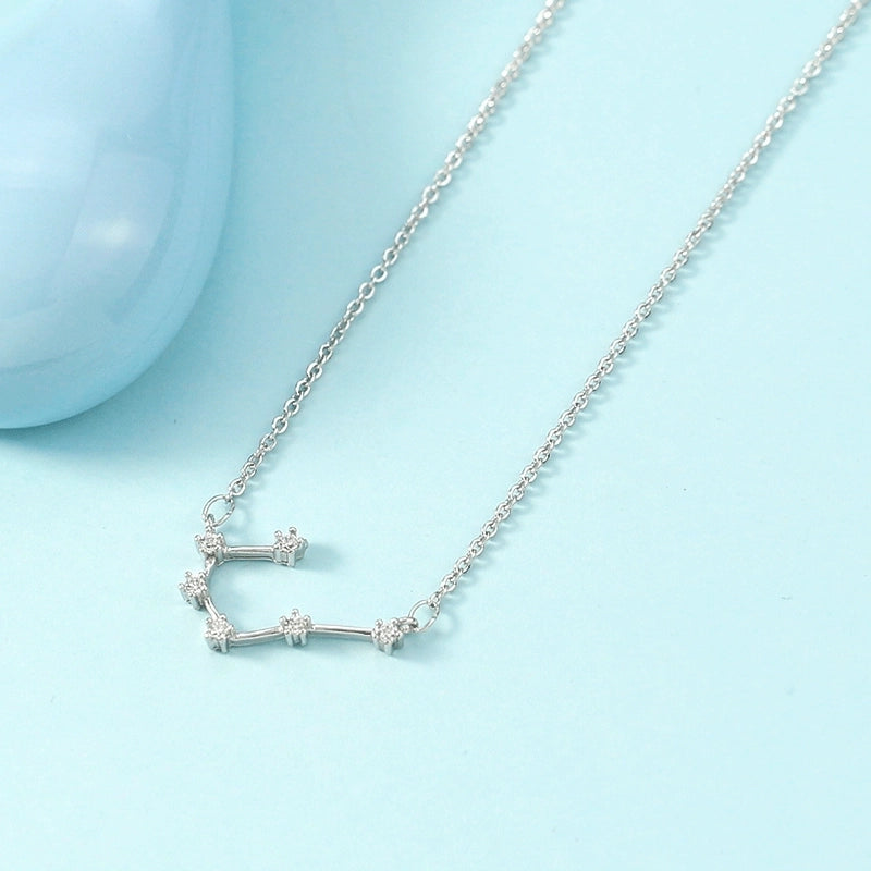 Minimalist Constellation Copper Plating Inlay Zircon Necklace