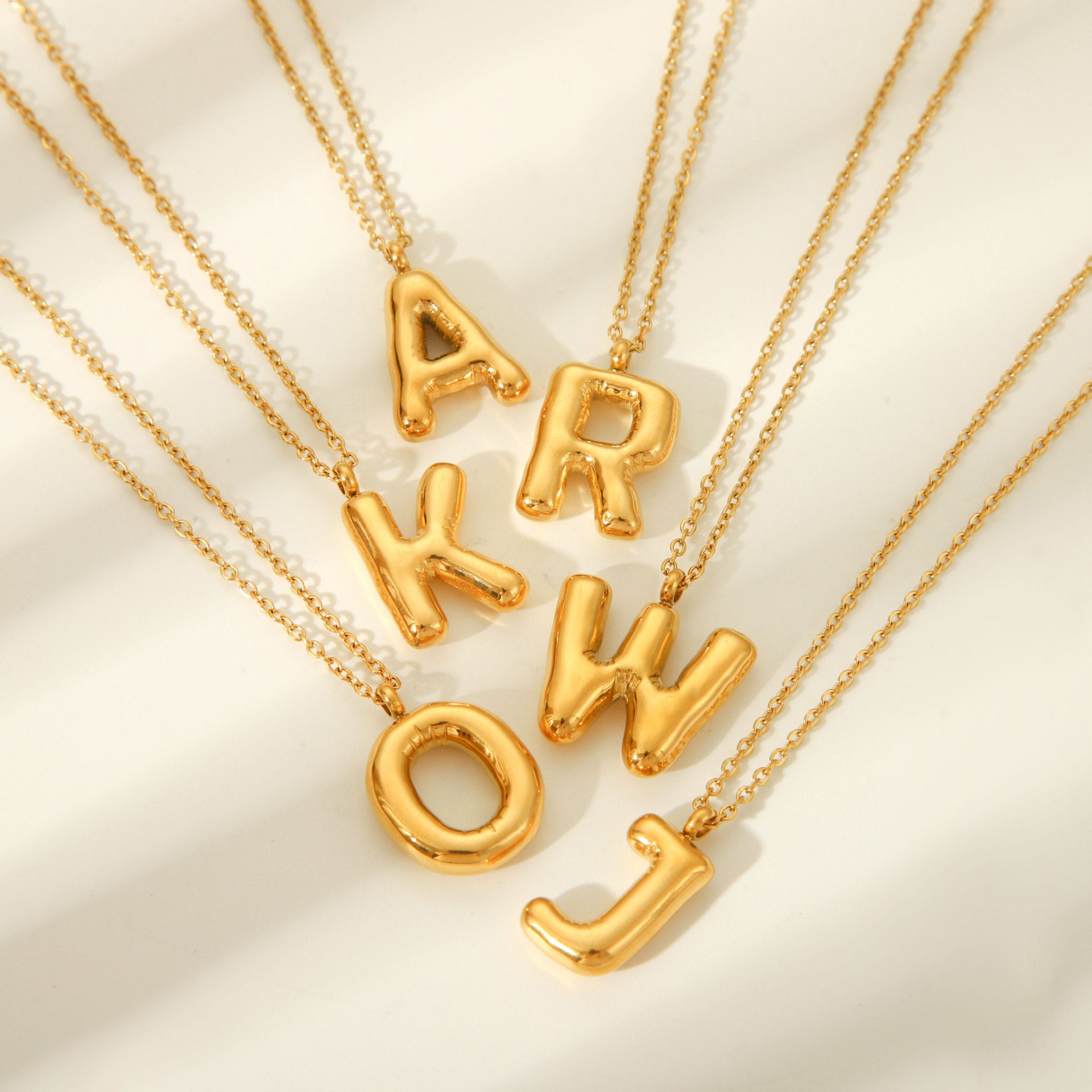 IG Style Letter Number Text Stainless Steel Electroplating Necklaces