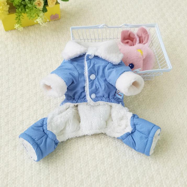 Pocket Design Fleece Dog Harness Jumpsuits