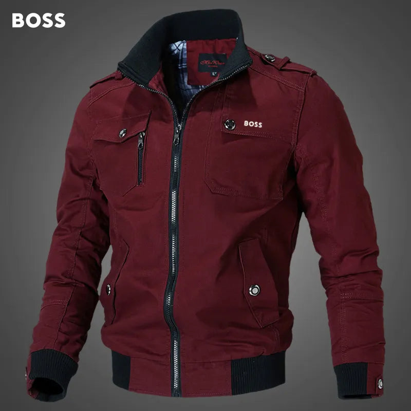 BOSS SOLID COLOR MENS CASUAL HOODIES COAT SWEATERSHIRT