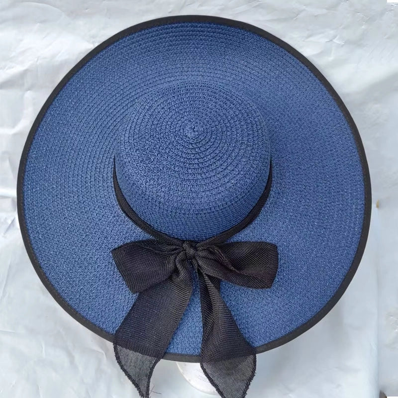 Women's Lady Vacation Bow Knot Big Eaves Sun Hat