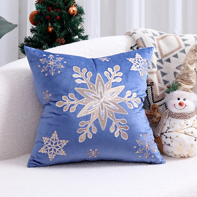 Fashion Christmas Tree Elk Short Plush Pillow Cases