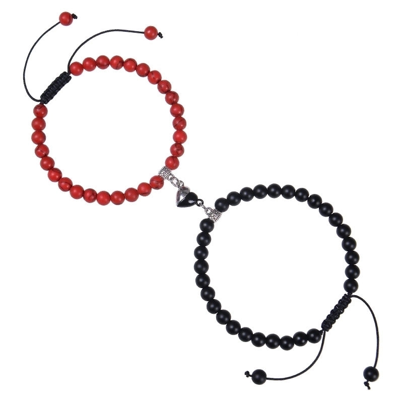 Romantic Heart Shape Natural Stone Handmade Bracelets