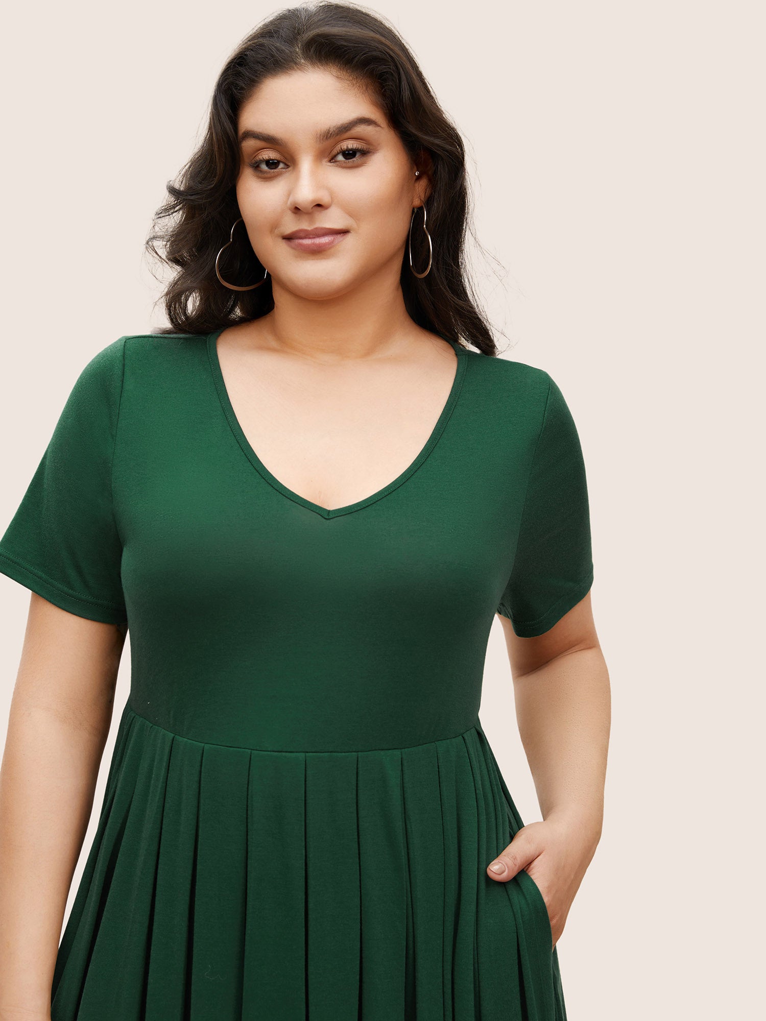 Supersoft Essentials Plain Pleated Dress