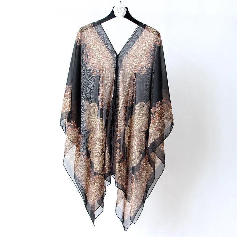 Women's Streetwear Geometric Chiffon Printing Shawl