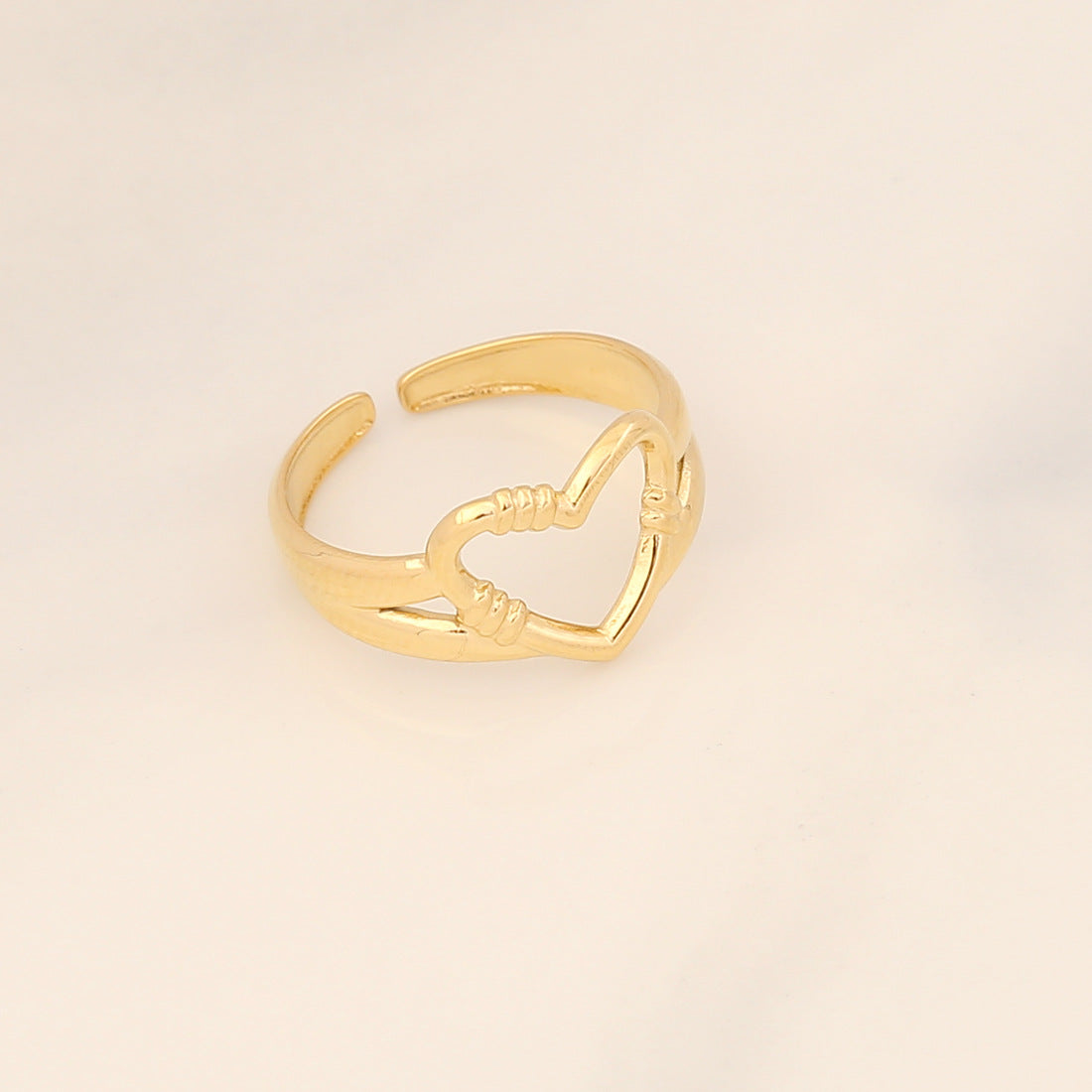Women IG Style Bowknot Wave Stainless Steel Electroplating Rings