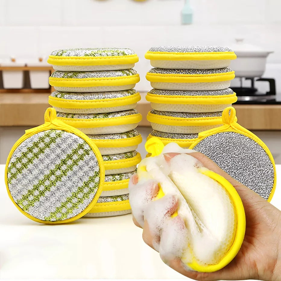 PACK OF 4 DUAL SIDED CLEANING SPONGE