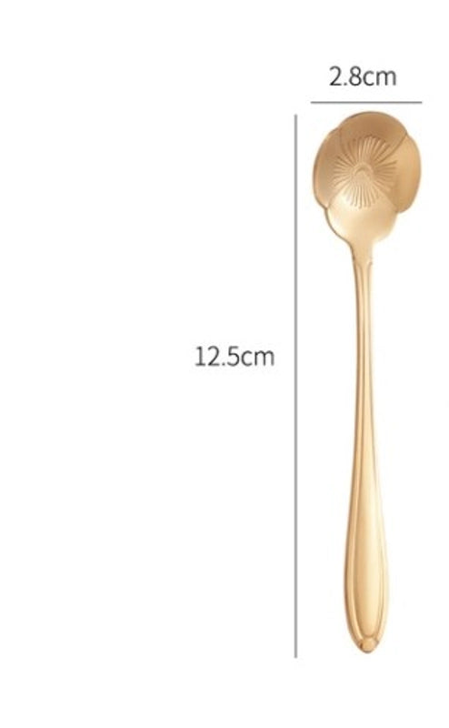 Casual Flower Stainless Steel Spoon