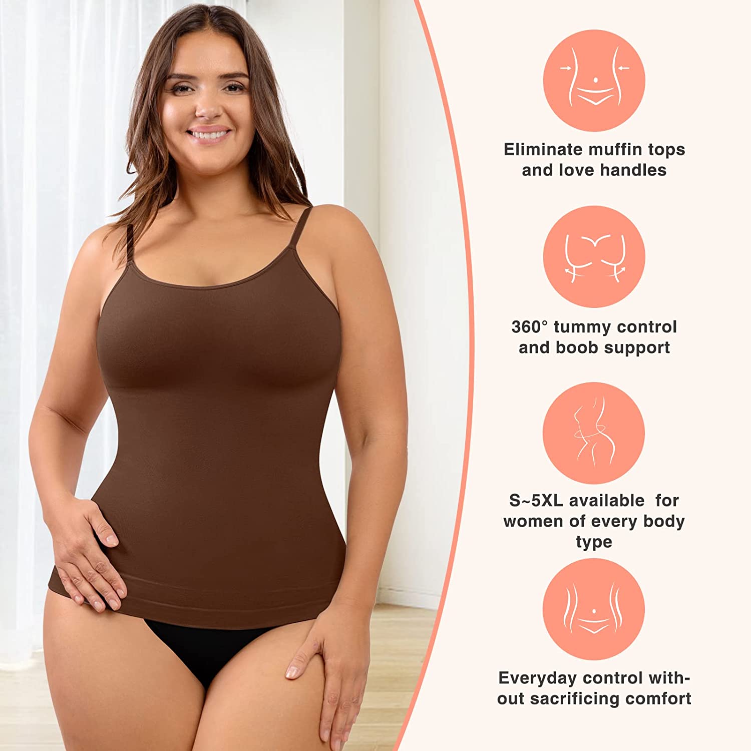 (HOT SALE - 45% OFF)🔥Tummy Control Cami Shaper