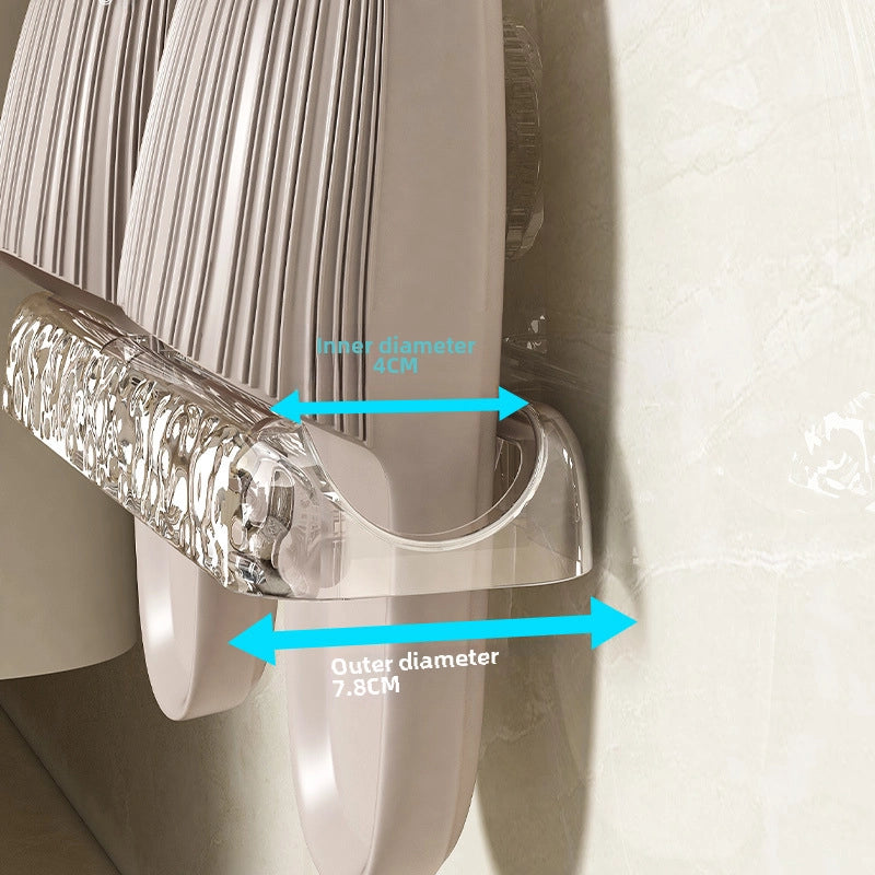 Glacier Pattern Bathroom Sucker Slipper Rack Toilet Non-perforated Wall-mounted Shoes Storage Rack Rack For Toilet
