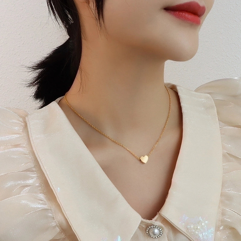 Heart 304 Stainless Steel 18K Gold Plated Plating Necklace