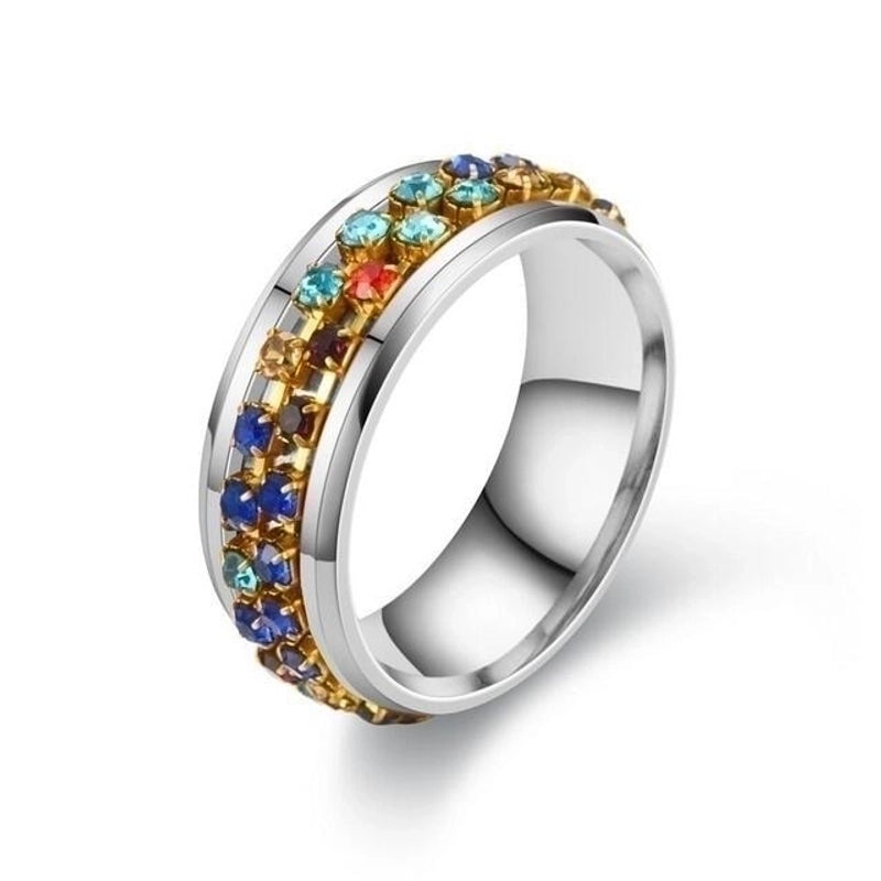 Fashion U Shape Stainless Steel Artificial Gemstones