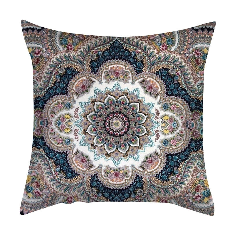 Ethnic Style Geometric Fibre Peach Skin Pillow Cases