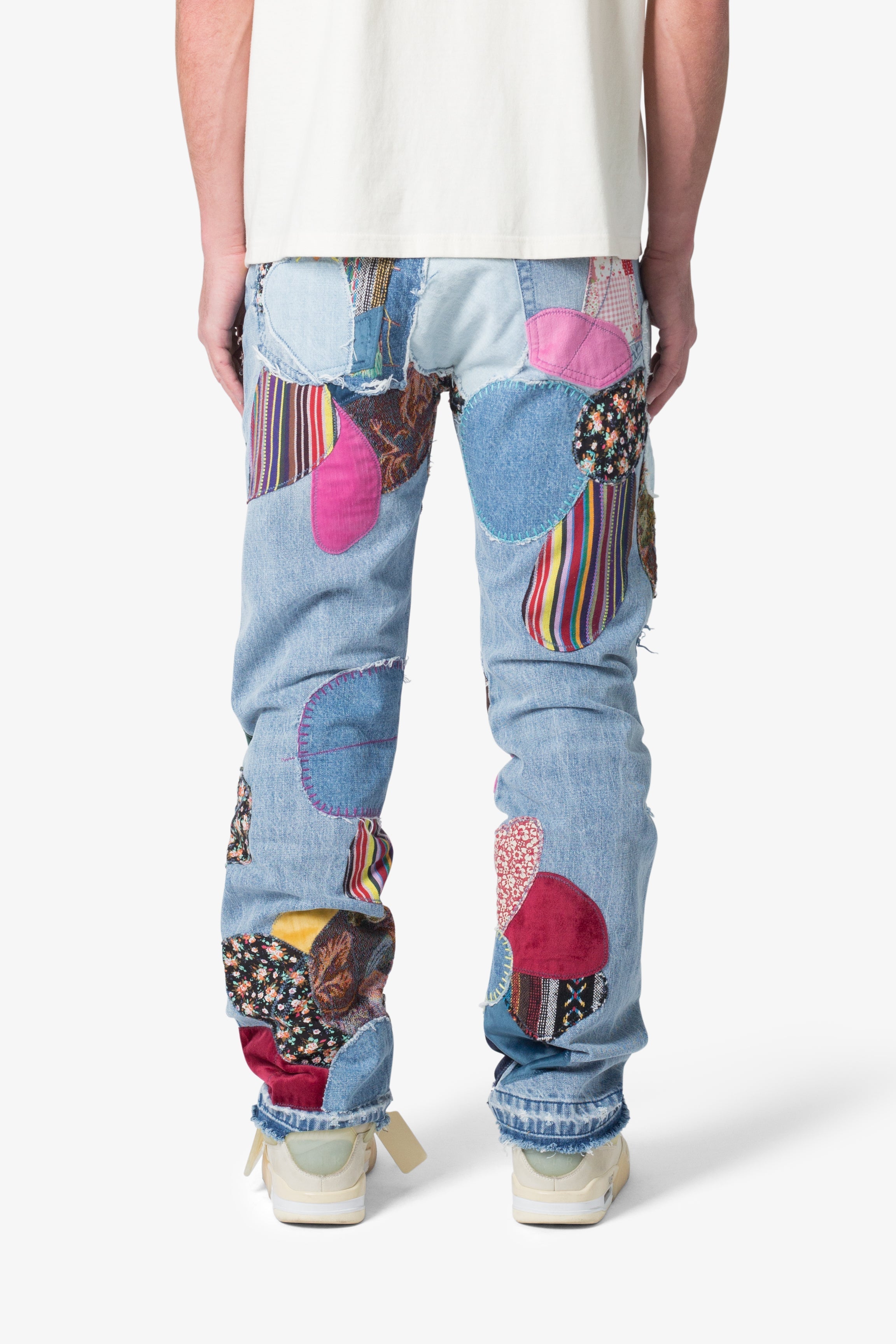 V647 Baggy Patchwork Denim - Blue/Multi