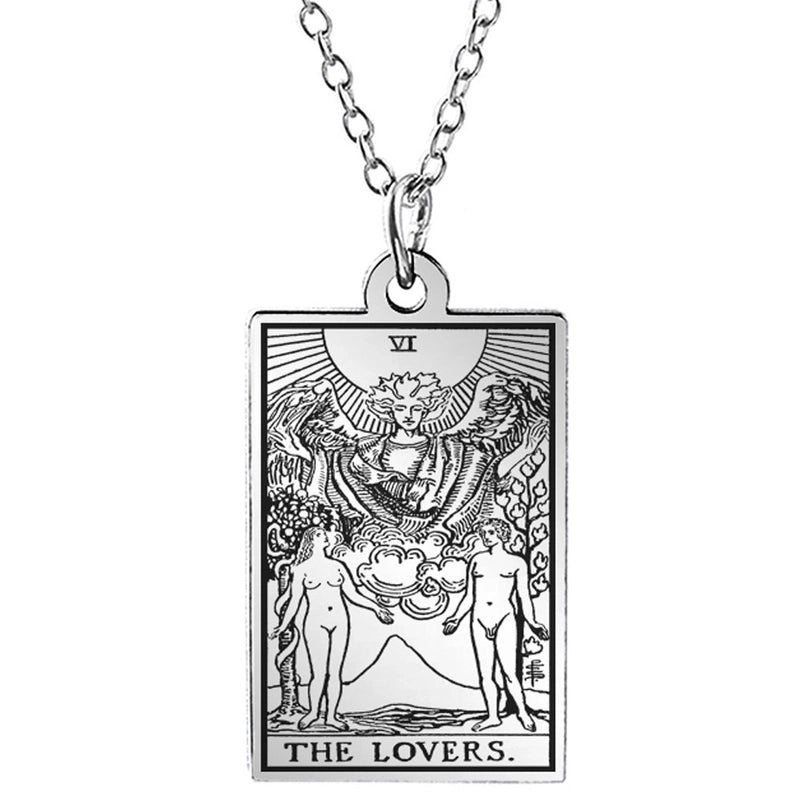 Retro Geometric Stainless Steel Pendant Necklace Plating Stainless Steel Necklaces 1 Piece