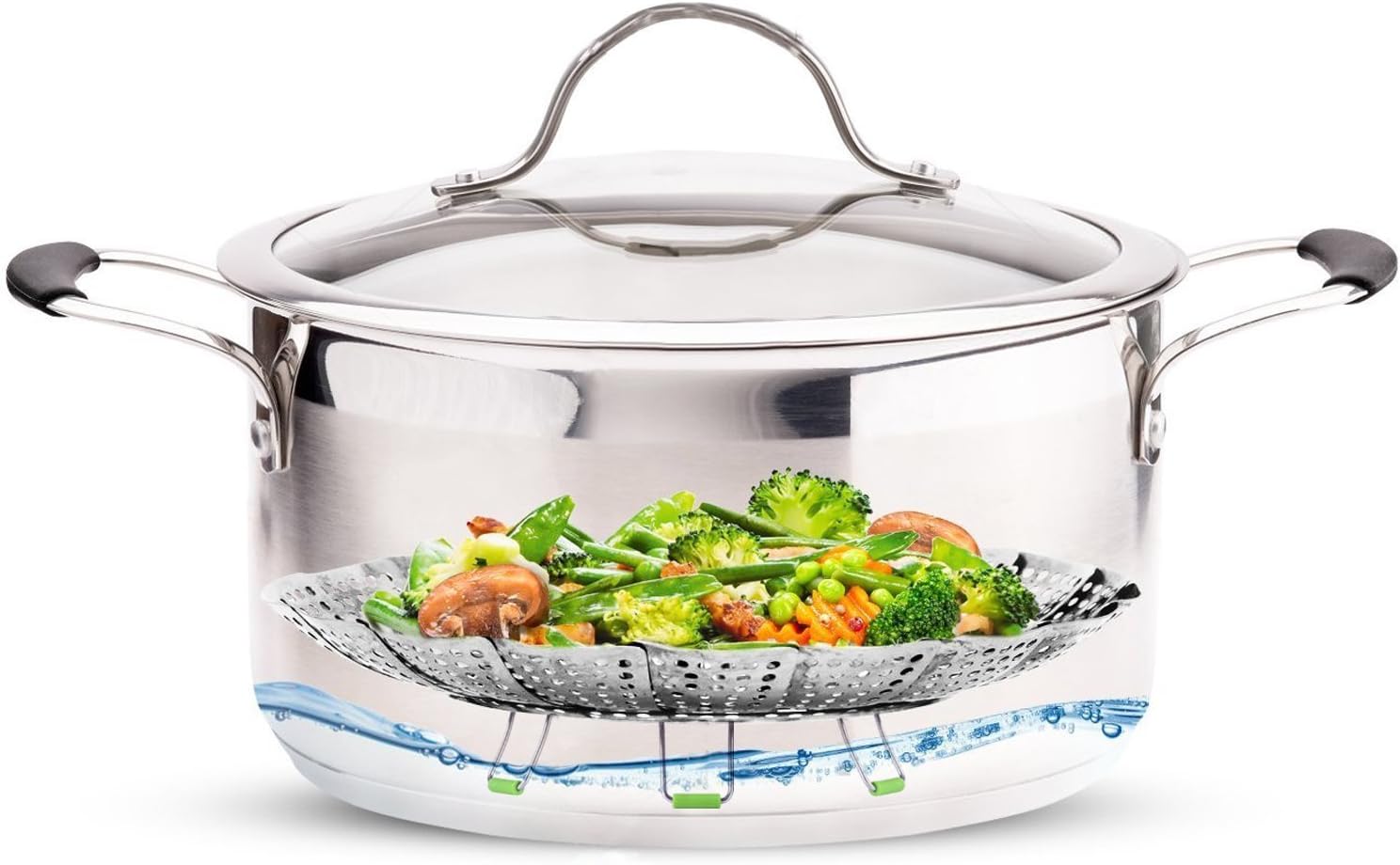 DJIWJDCDA 🔥Hot Sale 49% OFF🔥Stainless steel vegetable steamer--folding steamer