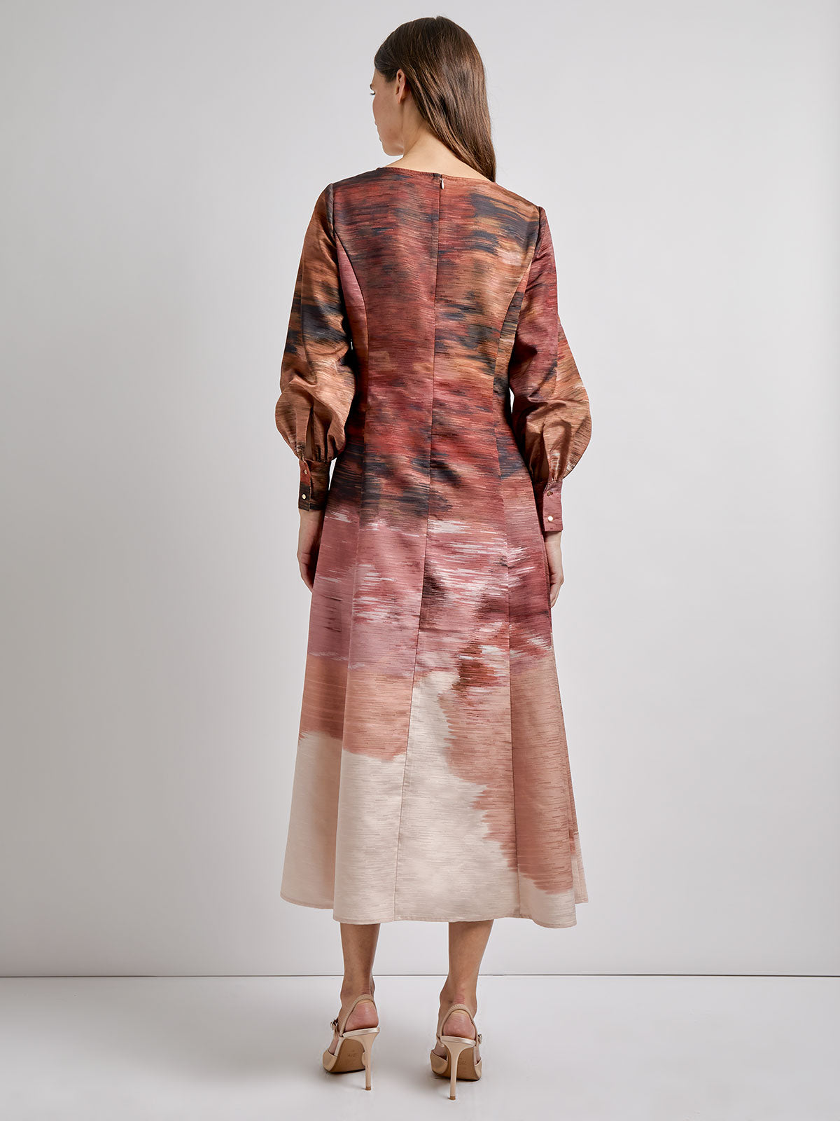 A-Line Abstract Woven Maxi Dress - Modern Fit