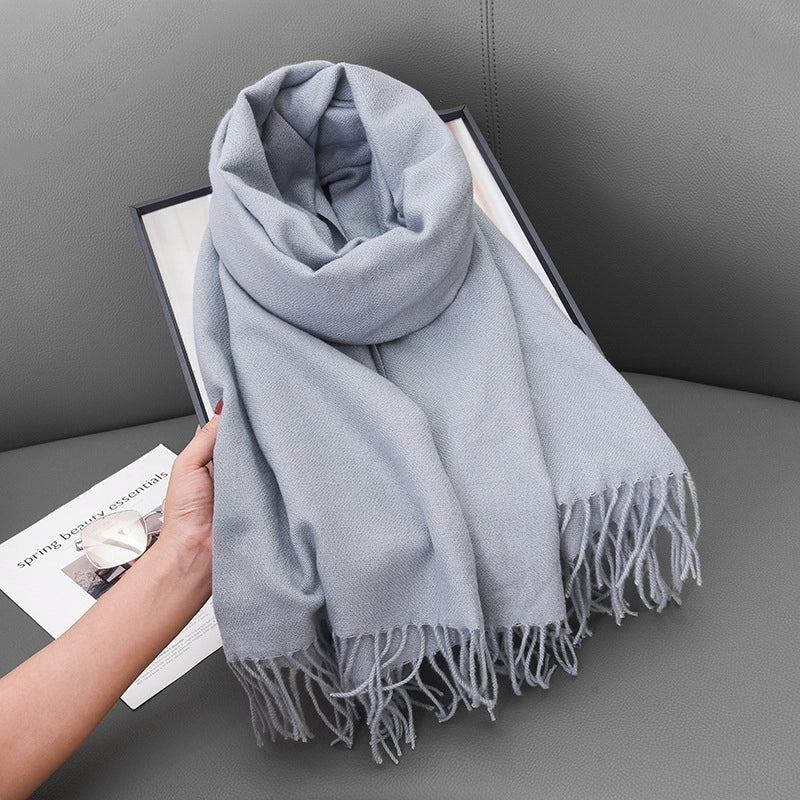Women's Basic Solid Color Polyester Scarf