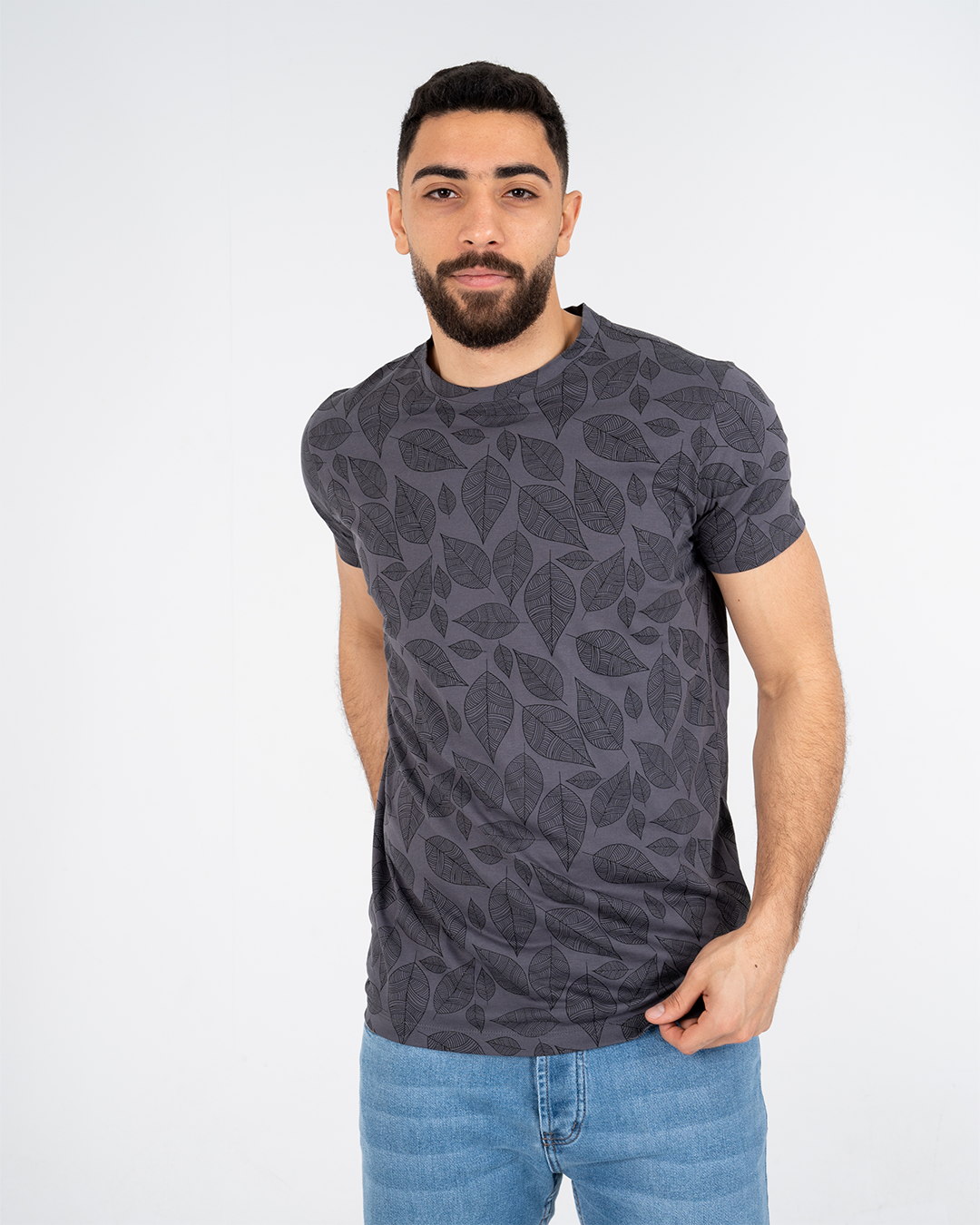 Leaf Printed Mens T-shirt