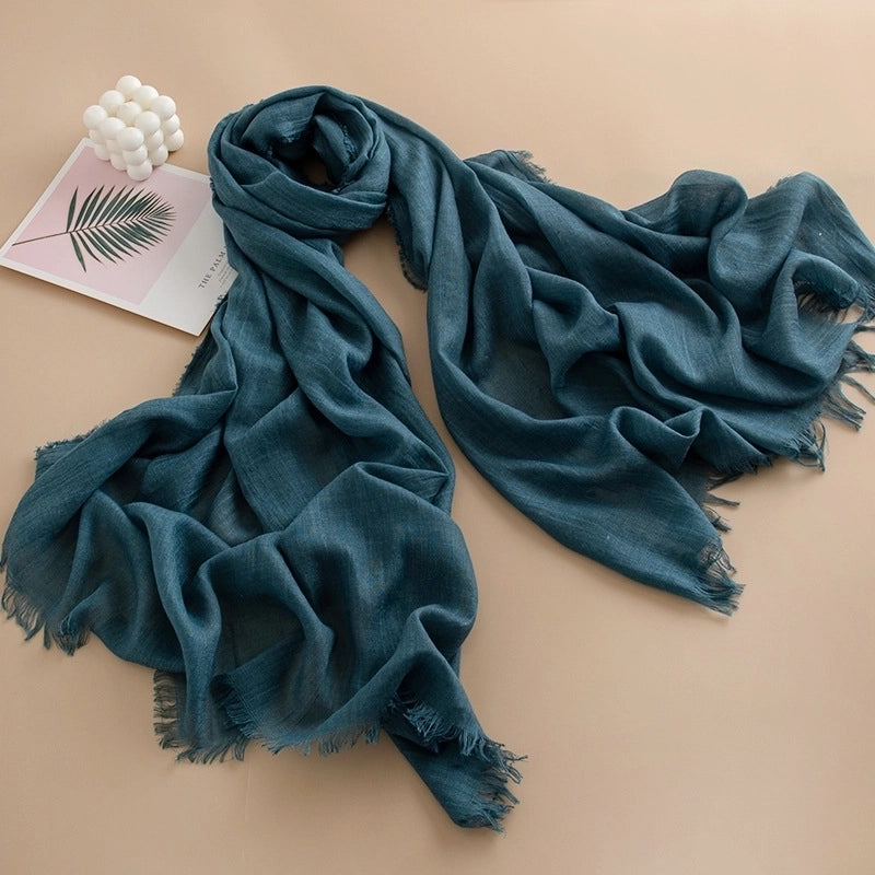 Spring And Summer New Solid Color Thin Scarf High Sense Female All-Matching Long Air Conditioning Shawl Sunscreen Scarf Scarf