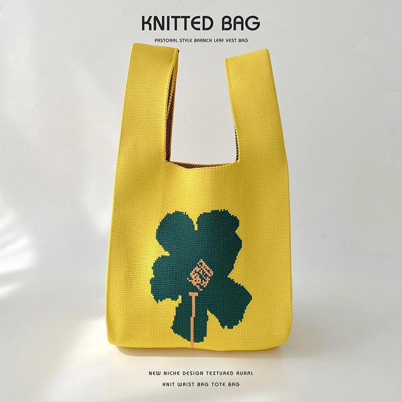 Women's Medium Polyester Flower Beach Open Handbag