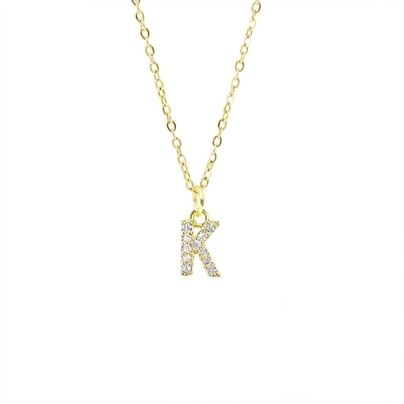 Titanium Steel Copper Streetwear Plating Inlay Letter Zircon Pendant Necklace