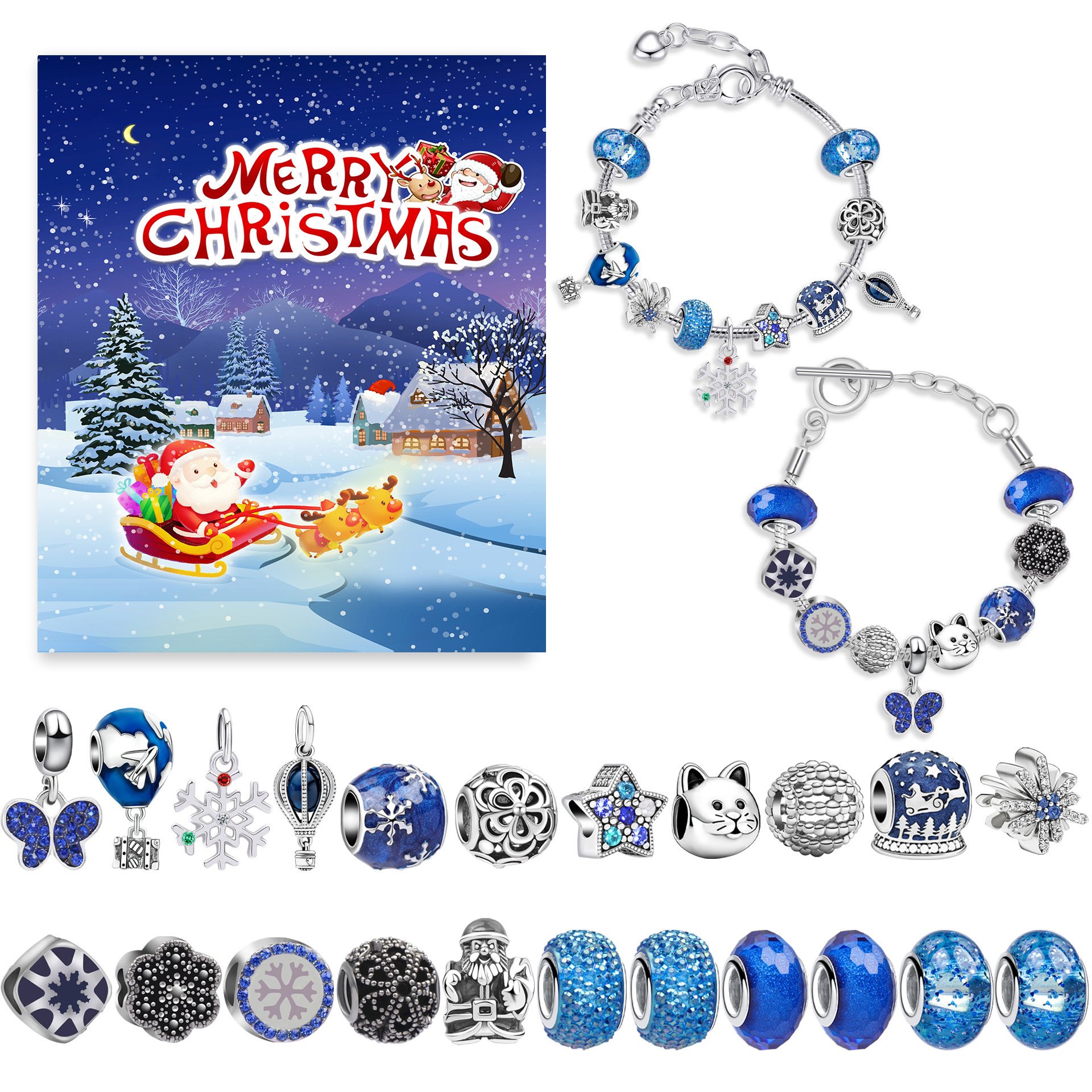 🎉Early Christmas Sale 49% OFF🔥The Best Gift For Children🎀DIY Christmas Advent Calendar Bracelets Set