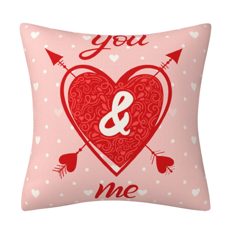 Romantic Envelope Letter Heart Shape Linen Pillow Cases Bedding
