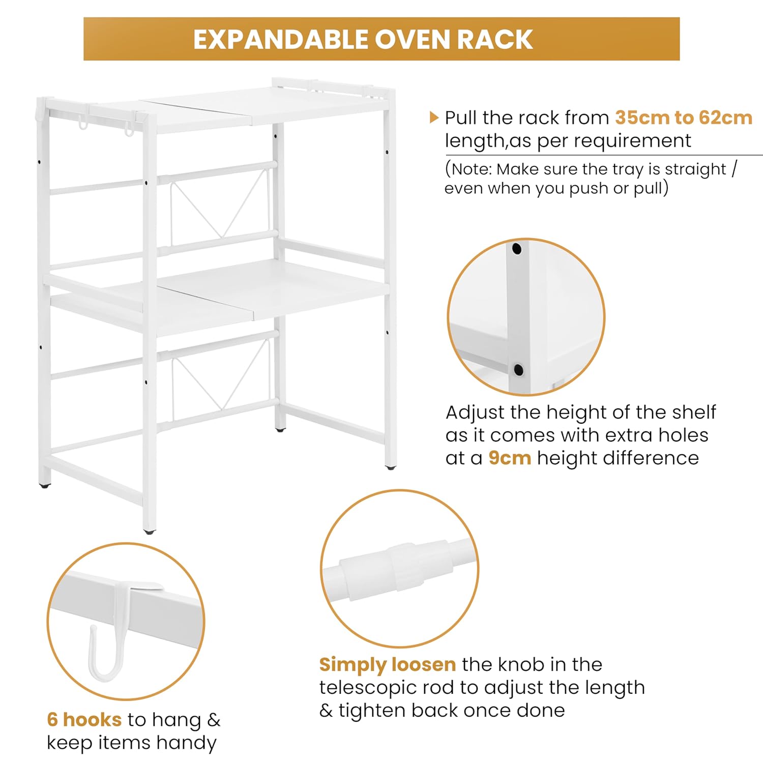 Microwave Rack Double Layer . Metal Storage Rack