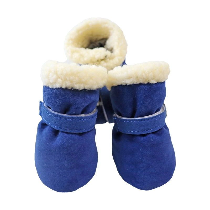 New Pet Shoes Plus Velvet Warm Soft Bottom Shoes Windproof Cold Snow Boots Multi-color Optional Large Favorably