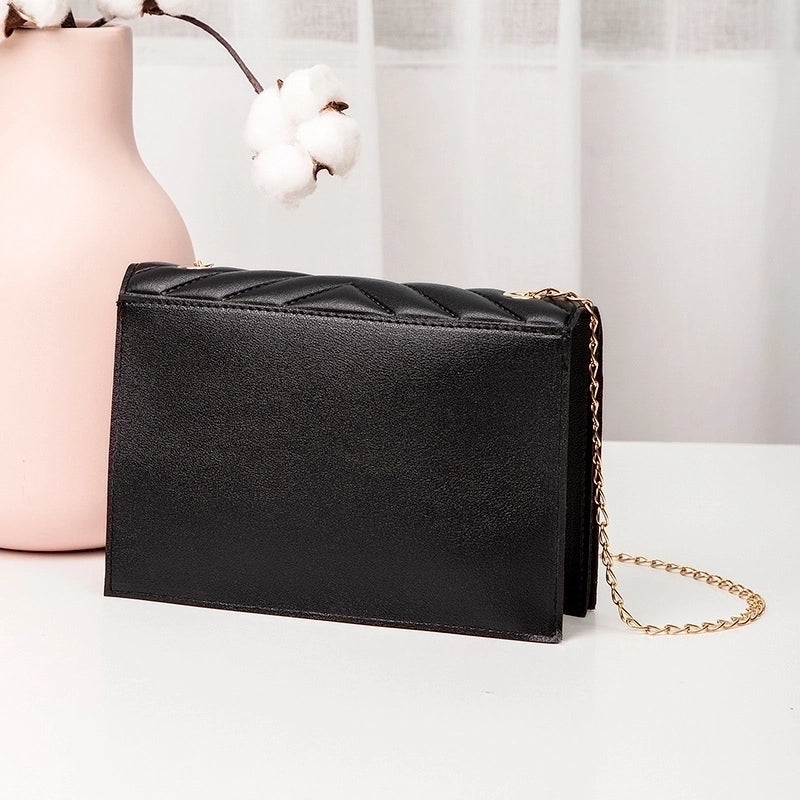 Women's Small Pu Leather Solid Color Fashion Tassel Square Magnetic Buckle Crossbody Bag