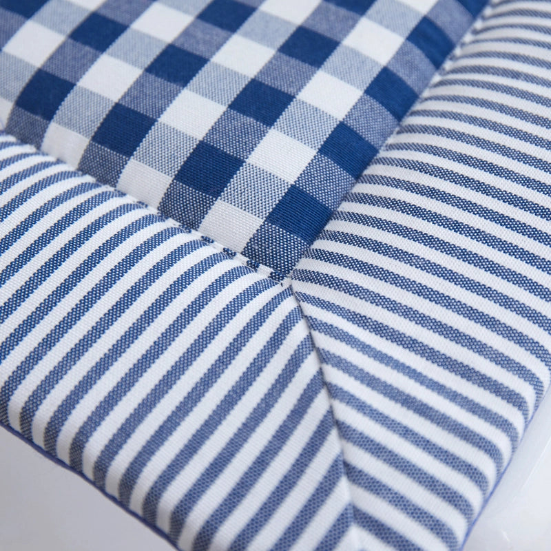 Minimalist Plaid Polyester Seat Cushion