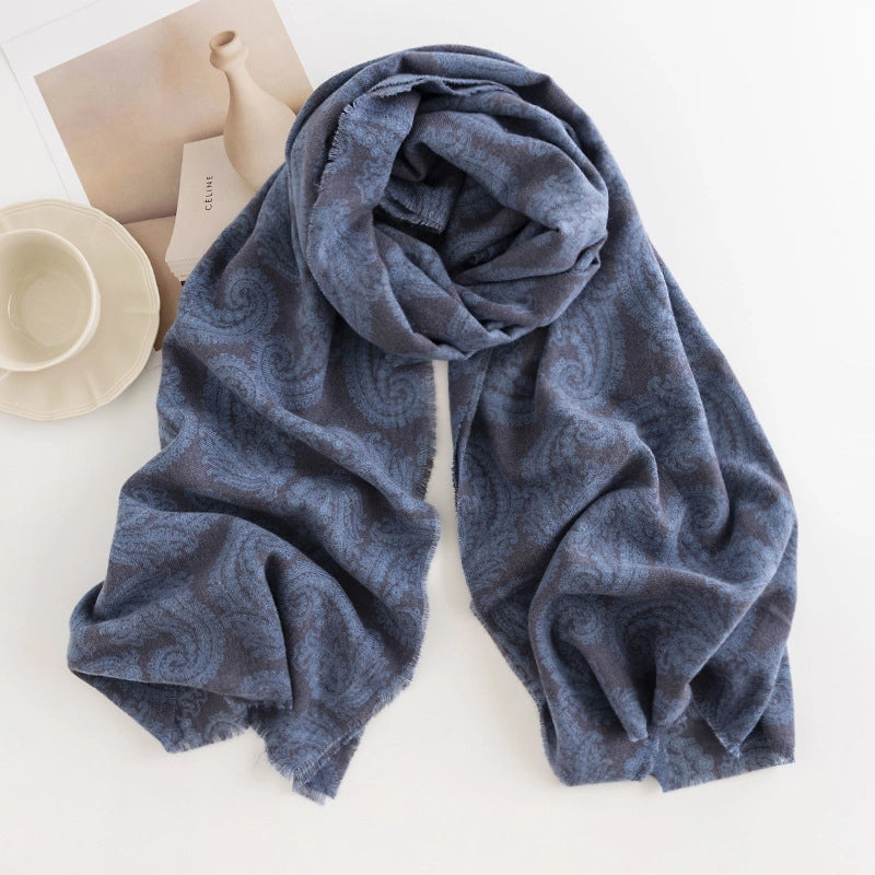 Women's Minimalist Flower Polyester Printing Scarf