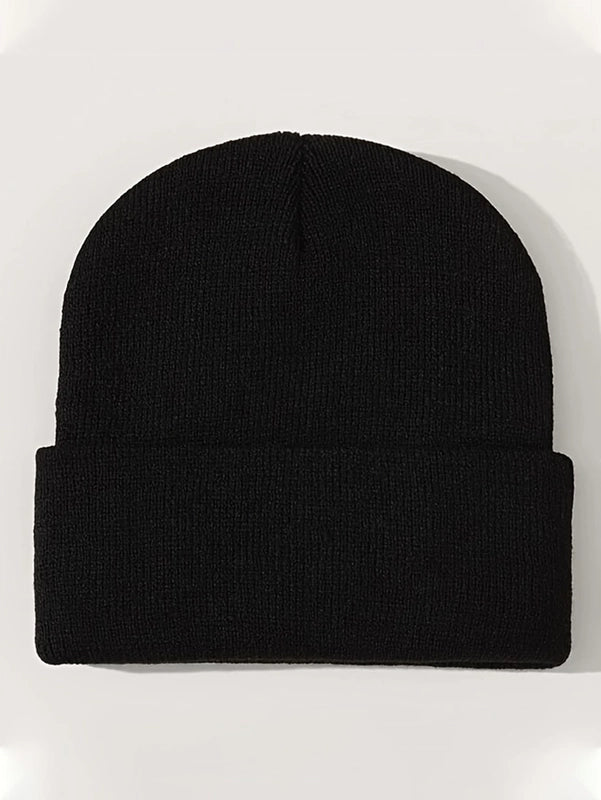 Unisex Casual Preppy Style Letter Embroidery Eaveless Beanie Hat