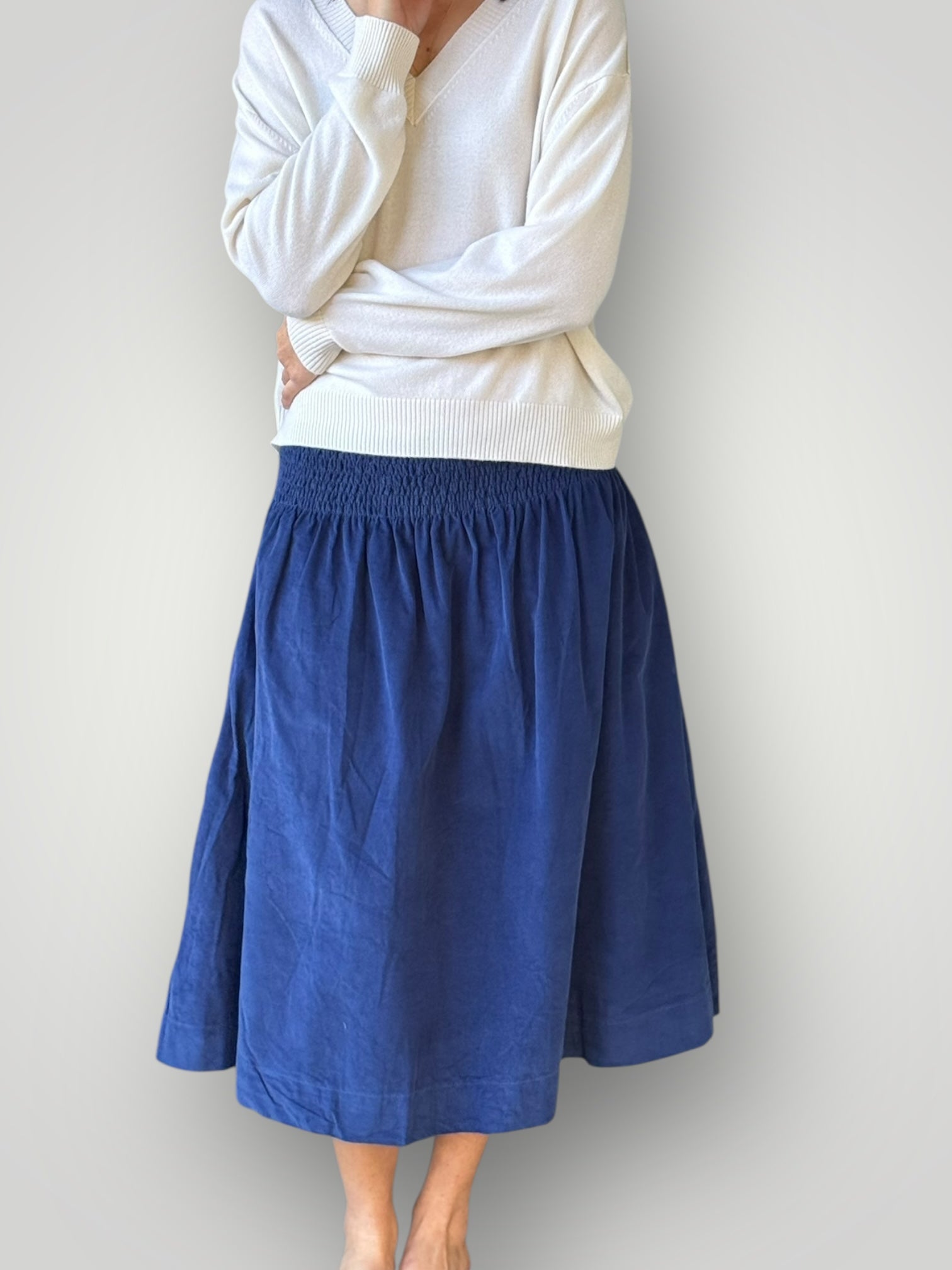 lola skirt - blue dusk cord