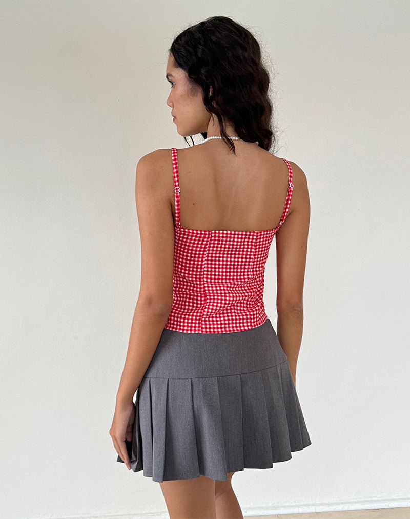 Leif Cami Top in Red Gingham