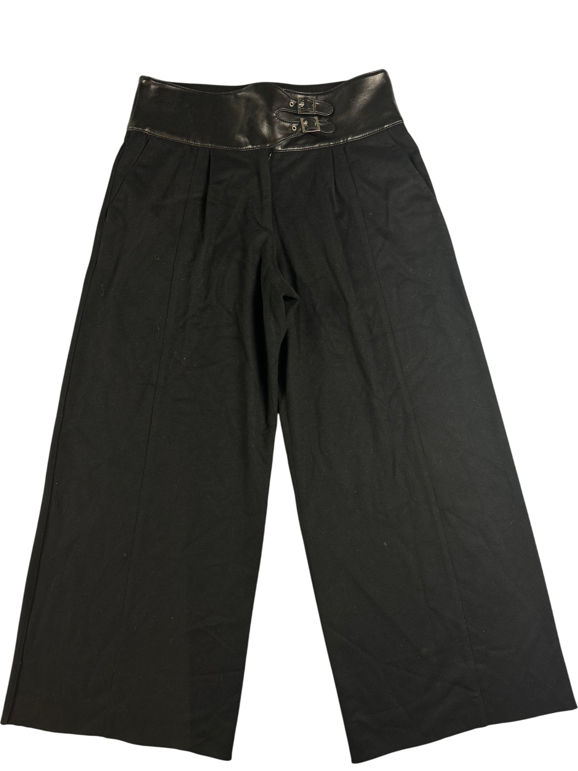 Emporio Armani Black Wool Cashmere Trousers