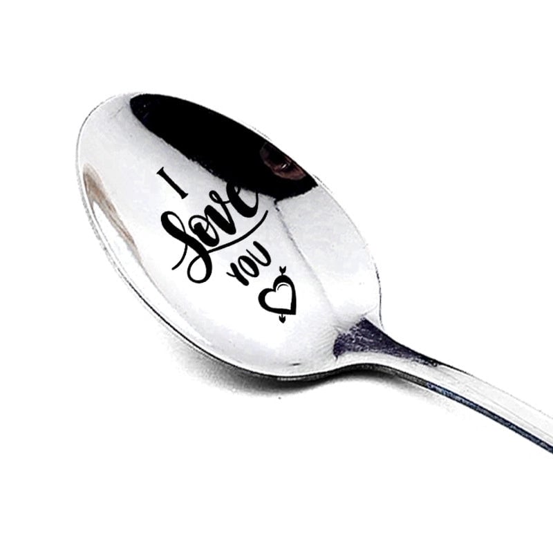 Wedding Valentine's Day Gifts Stainless Steel Long Handle Spoon Household
