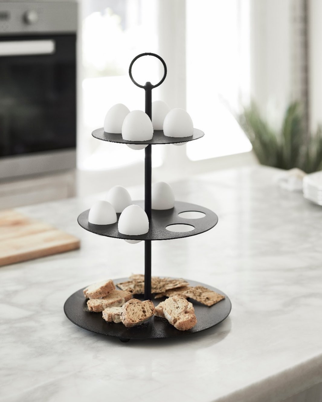 Egg holder with tray